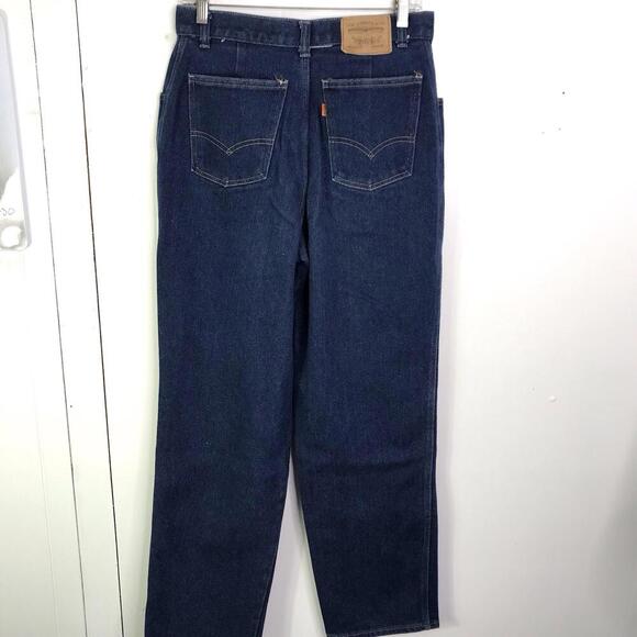 Vintage Levis Jeans Womens 16 Orange Tab Dark Wash 544 High Rise Straight Leg - Picture 2 of 7